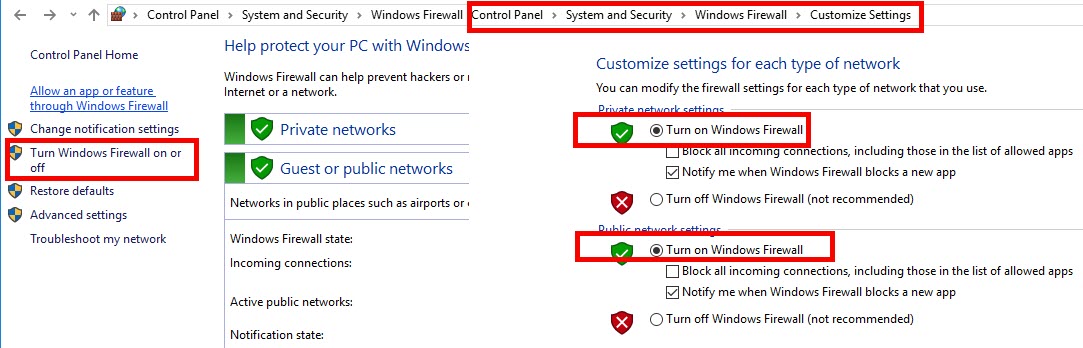 Windows Firewall Error Code 13